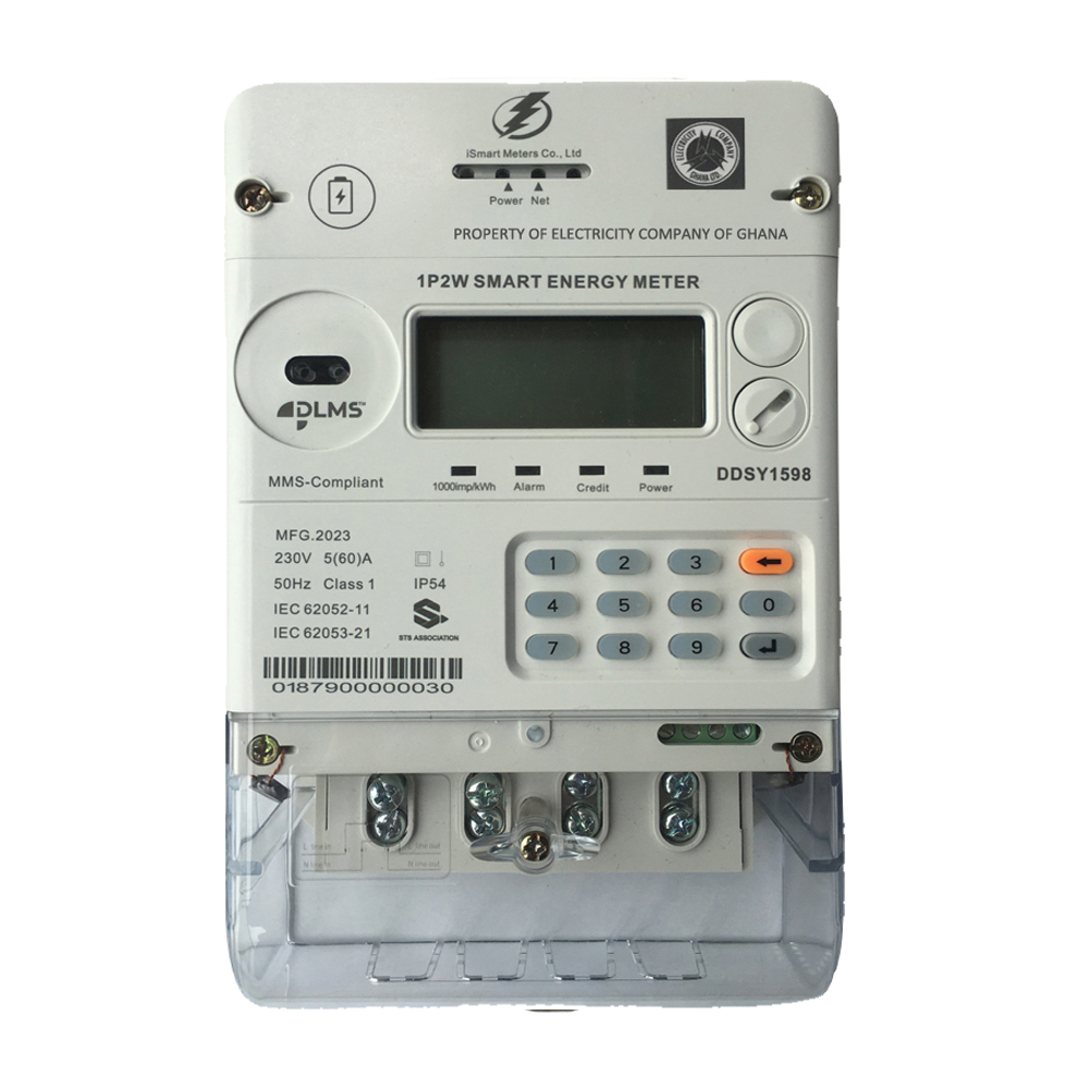 Compteur d'électricité prépayé monophasé intelligent DLMS STS DDSY1598