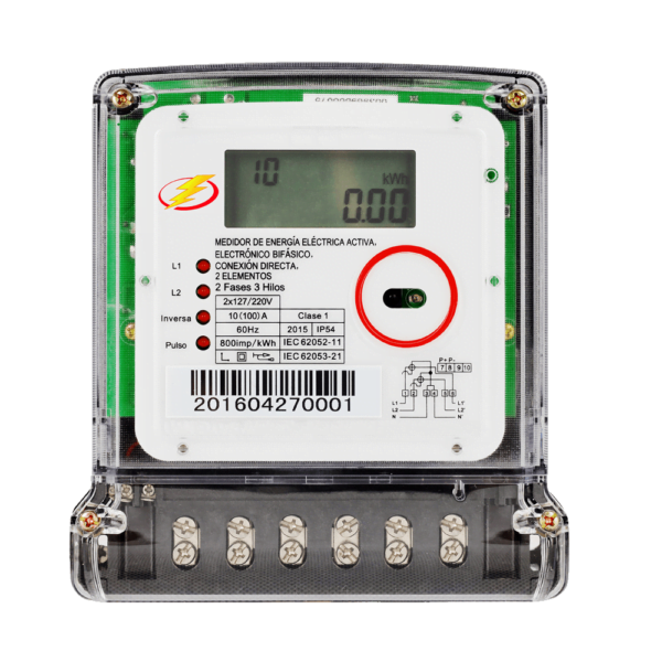 Two Phase Three Wire Energy Meter