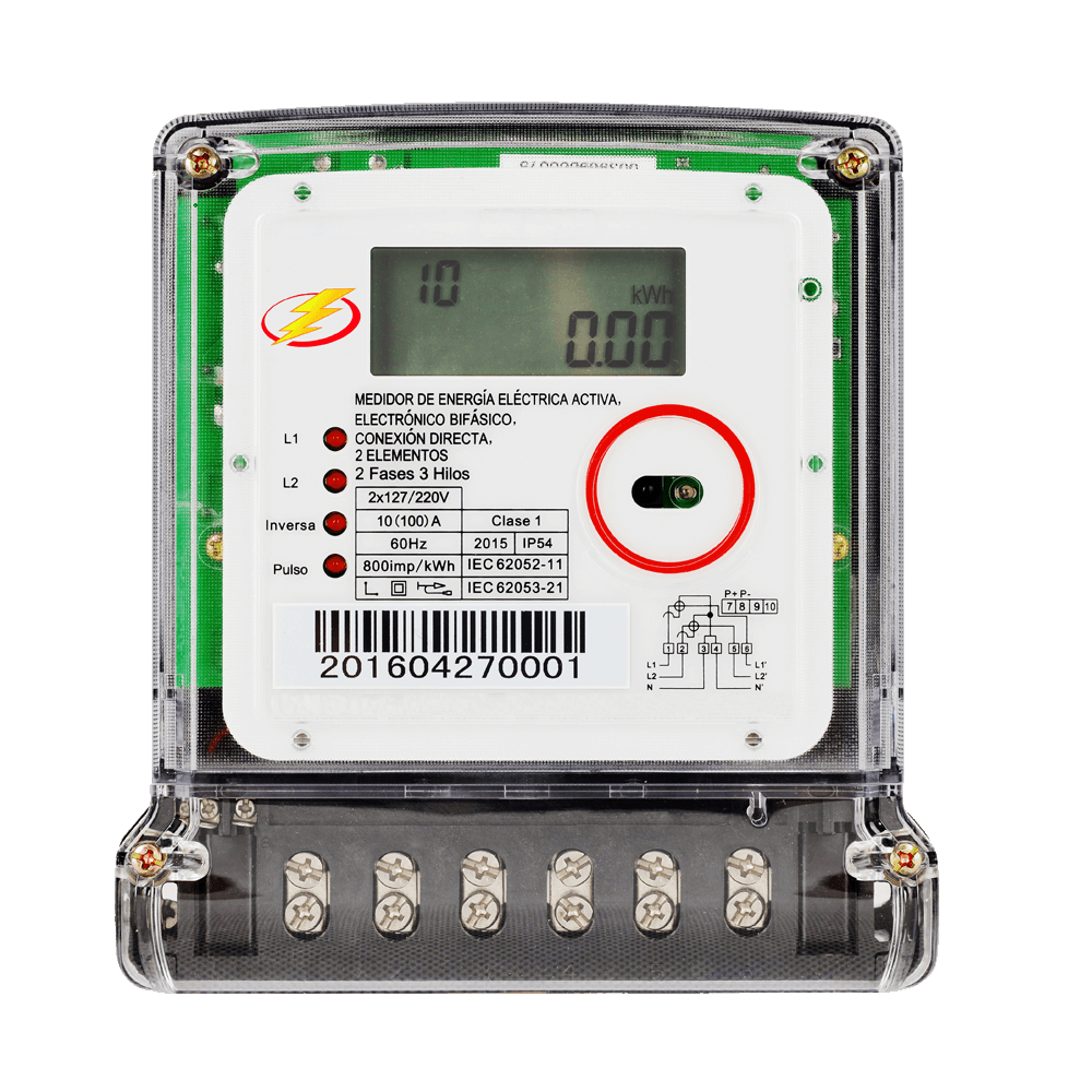 Two Phase Three Wire Energy Meter